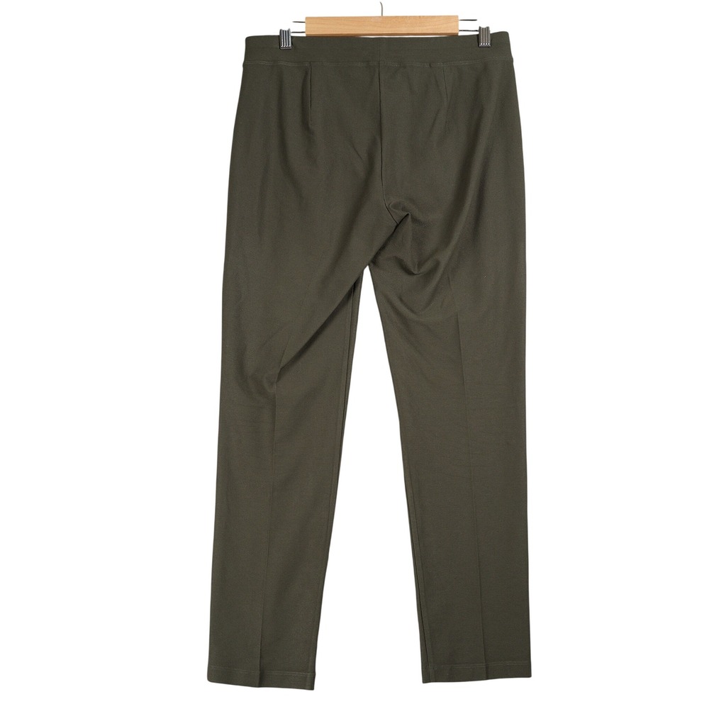 Eileen Fisher The System Green Stretch Crepe Slim Leg Pull On Pants Size Small - Picture 2 of 7